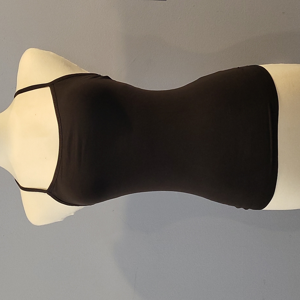Small Black Bar Top Cami Racerback Tank Top